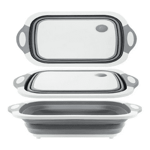 Genérico - Tabla De Silicona 2 En 1 De Cortar Plegable Drenaje Cocinas Blanco