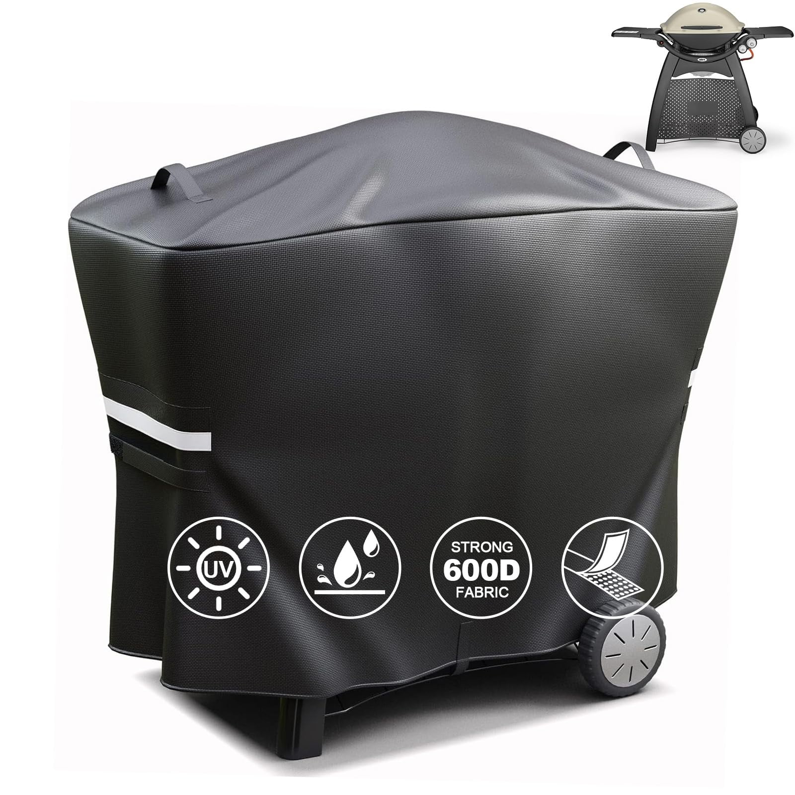 Funda Para Parrilla Qulimetal 7112 Resistente 600d Impermeable