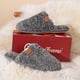 thumbnail image 3 of Zapatillas EverFoams Fuzzy Slip-on para mujer, espuma viscoelástica gris claro, 3 of 9