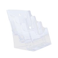 Ioensy - Soporte De Acrílico Para Folletos, Soporte De Exhibición Para Revistas, Folletos, Escuela, A4, 3 Niveles