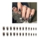 thumbnail image 1 of 24 uñas postizas cortas, uñas postizas tipo ataúd para mujer con diseño de mariposas y brillo., 1 of 6