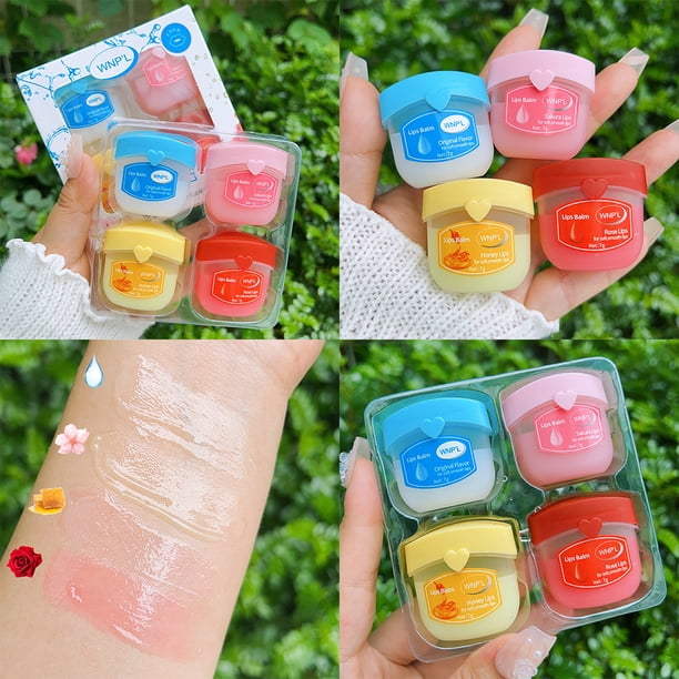 Moisturizing Lip Balm Set 4-8pcs All-natural Lip Mask for Dry Lips Refreshing Anti-Cracked Lip Gloss Treatment Vaseline Makeup