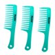 thumbnail image 5 of 3 Unids / set Salón de peluquería Mango antiestático Peine de dientes anchos Azul, 5 of 5