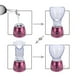 thumbnail image 3 of Sauna Facial Profesional Inhalador Vapor Spa Vaporizador Rosado, 3 of 3