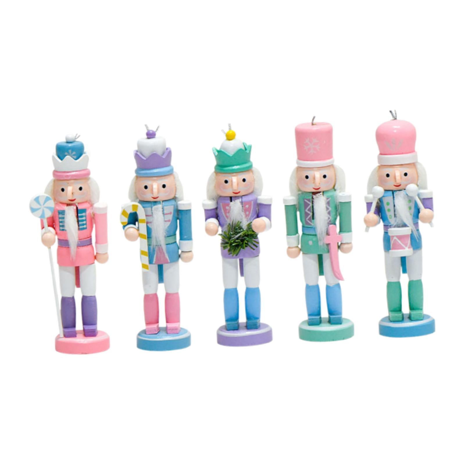 Bothyi - 5 Figuras De Cascanueces Navideños, Muñecos De Cascanueces Para Mesa De Trabajo