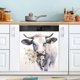 thumbnail image 5 of Imán decorativo para lavavajillas GUIJI 58 cm x 66 cm Vaca floral, 5 of 6