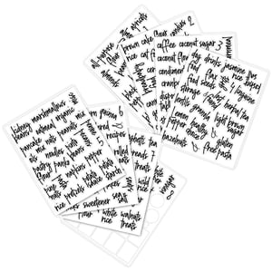 Bothyi - Etiquetas De Despensa De 168 Uds., Pegatinas De Cocina, Calcomanías De Contenedores, Vasos De Vidrio A Prueba De Agua