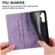 thumbnail image 4 of Funda tipo cartera con bloqueo RFID para Samsung Galaxy M35 Con tapa abatible, portatarjetas, cierre magnético, TPU y soporte Morado, 4 of 6
