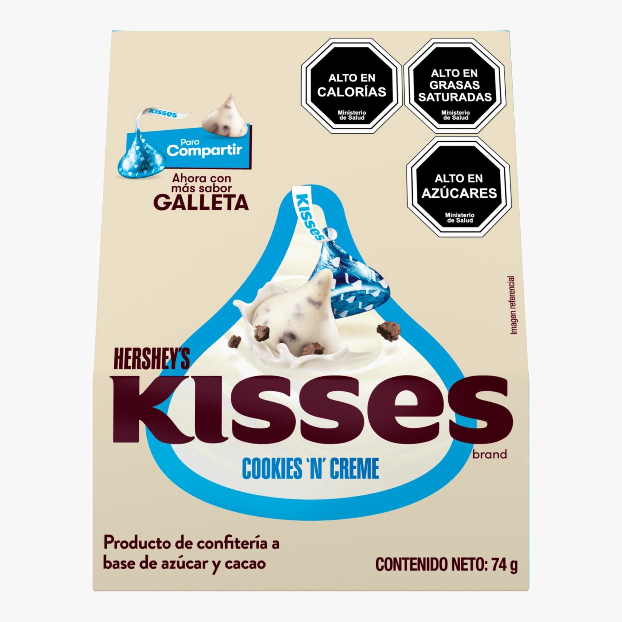 Chocolate Kisses Galleta Y Crema Bolsa 74 g Hershey's