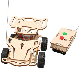 Magideal - Coche Rc De Madera, Kits De Ciencia, Coche De Control Remoto, Juguete De Aprendizaje, Proyectos De Bricolaje, Juguete De Construcción, Aula, Enseñanza