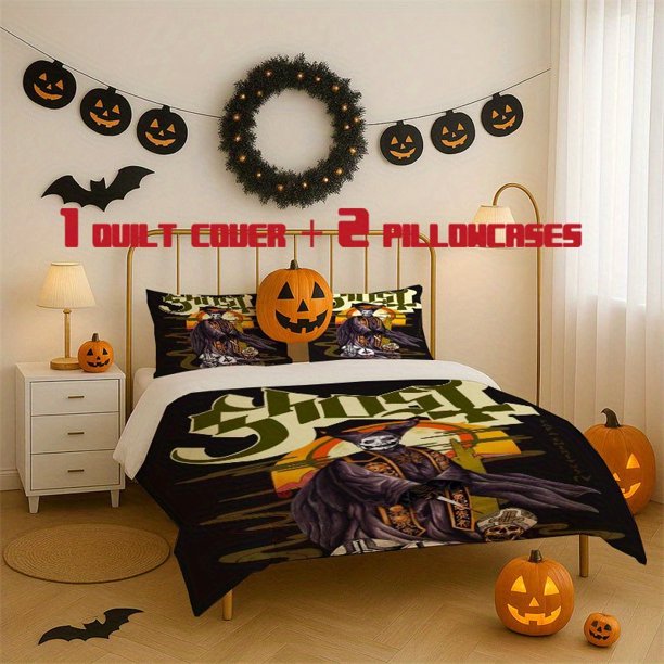 Style Soft Printed 3pcs Bedding Set Durable Polyester Fabric Decorative and Warm