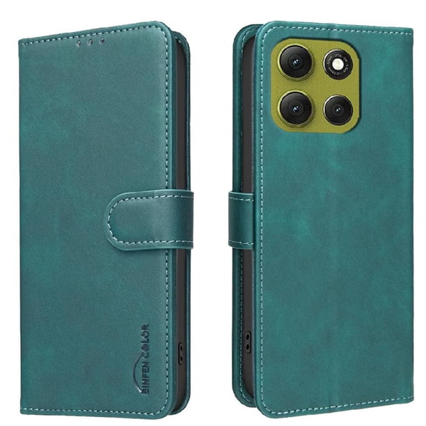 Funda Billetera para Motorola Moto G86 Protección RFID y Soporte Ajustable Verde