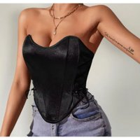 Likeshop - Top Strapless Mujer Corsét Sujetador Satin Moda 9005