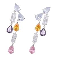 Ioensy - 2 Uds Pendientes Colgantes Hermosos Coloridos Para Citas De Vacaciones Del Día De San Valentín