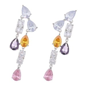 Ioensy - 2 Uds Pendientes Colgantes Hermosos Coloridos Para Citas De Vacaciones Del Día De San Valentín