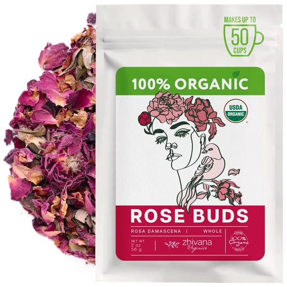 Té de pétalos de rosa orgánica Zhivana Organics 60 ml - grado alimenticio