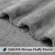 thumbnail image 4 of Manta PAVILIA Sherpa de forro polar gris, 150 x 200 cm, para todas las estaciones, 4 of 9