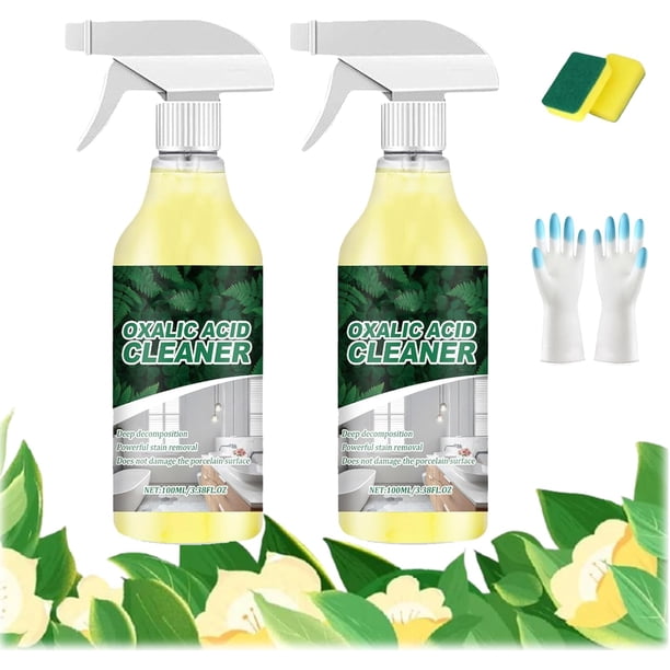 Limpiador potente manchas ácido oxálico spray eliminación baño azulejos