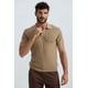 thumbnail image 2 of Polera Hombre Tejida Líneas Camel, 2 of 4