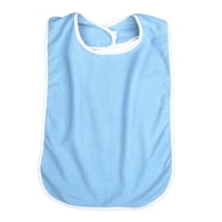 Ioensy - Babero Para Ancianos Con Correa Ajustable Babero De Comedor Lavable Para Mujeres Y Hombres A La Hora De Comer Azul Claro