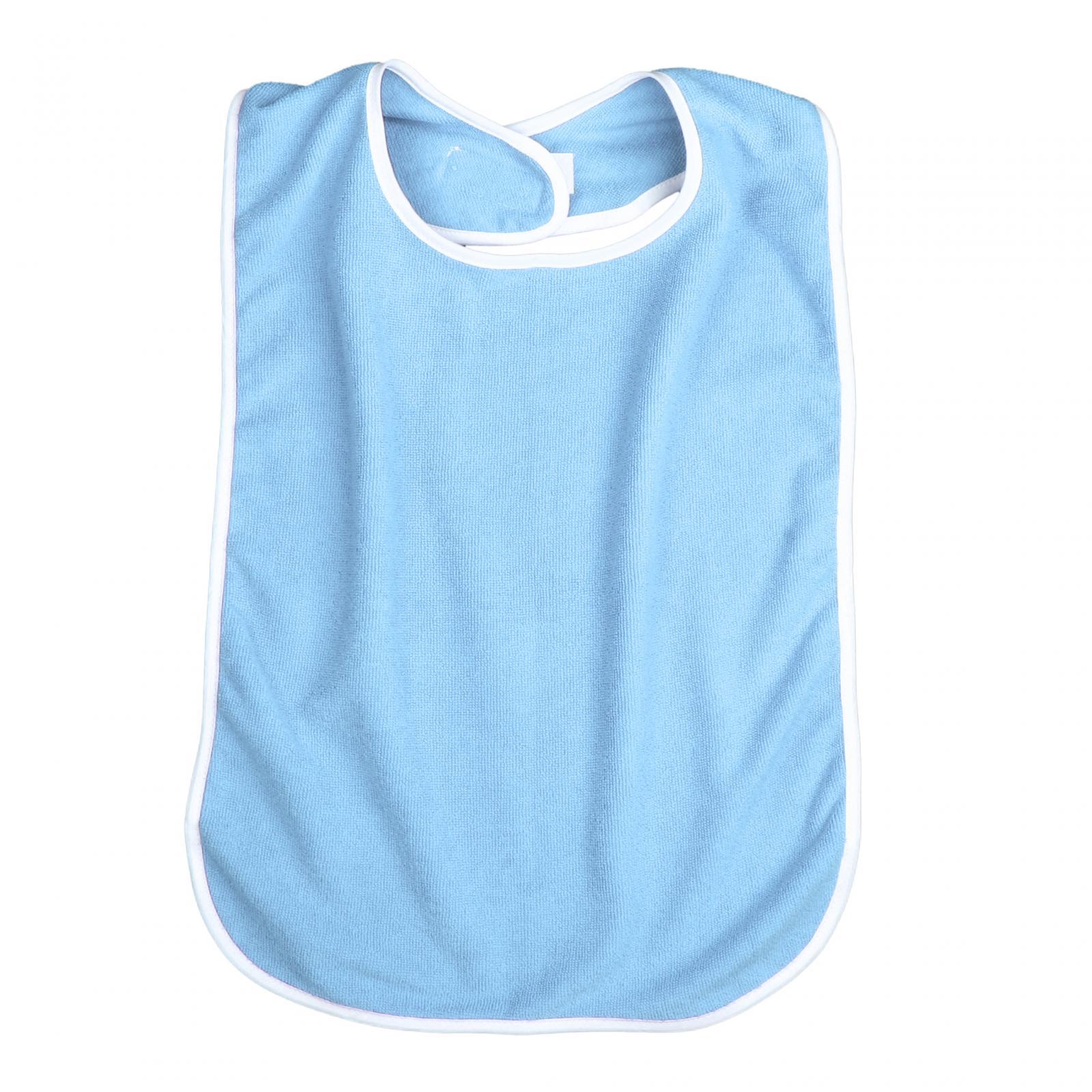 Ioensy - Babero Para Ancianos Con Correa Ajustable Babero De Comedor Lavable Para Mujeres Y Hombres A La Hora De Comer Azul Claro