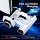 thumbnail image 3 of Soporte de refrigeración para PS5 Slim / PS5 con controlador Estación de carga PS5 accesorios incluyen ventilador de refrigeración, soporte para auriculares, 11 ranuras de juego - Blanco, 3 of 7