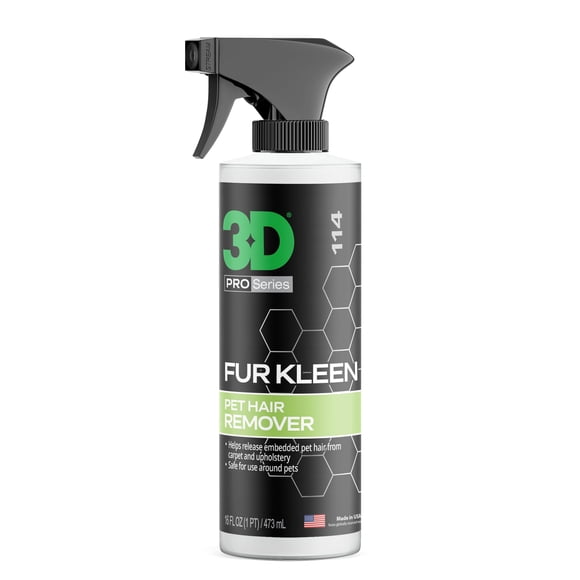 Limpiador y removedor de pelo para mascotas 3D Fur Kleen, 480 ml, para alfombras