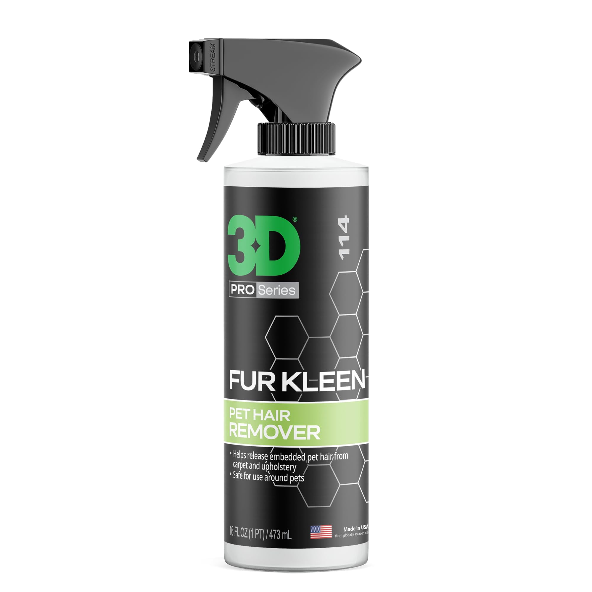 Limpiador Y Removedor De Pelo Para Mascotas 3d Fur Kleen, 480 Ml, Para Alfombras