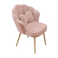 Bothyi - Sillón De Tocador Cómodo De Terciopelo Para Escritorio, Para Apartamento, Oficina, Sala De Lectura, Color Rosa
