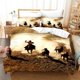 thumbnail image 1 of Running Horse Steed Animal3 Quilt Duvet Cover Set Bedclothes Pillowcase3-Piece Bedding Set, 1 of 5