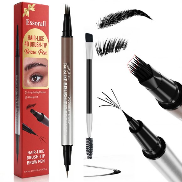 Lápiz de cejas Essorall 2 en 1, impermeable y de larga duración