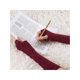 thumbnail image 3 of INSPIRA CHIC Guantes sin dedos de moda clásica unisex elásticos, calentadores de brazos, color vino tinto, talla única, 3 of 6