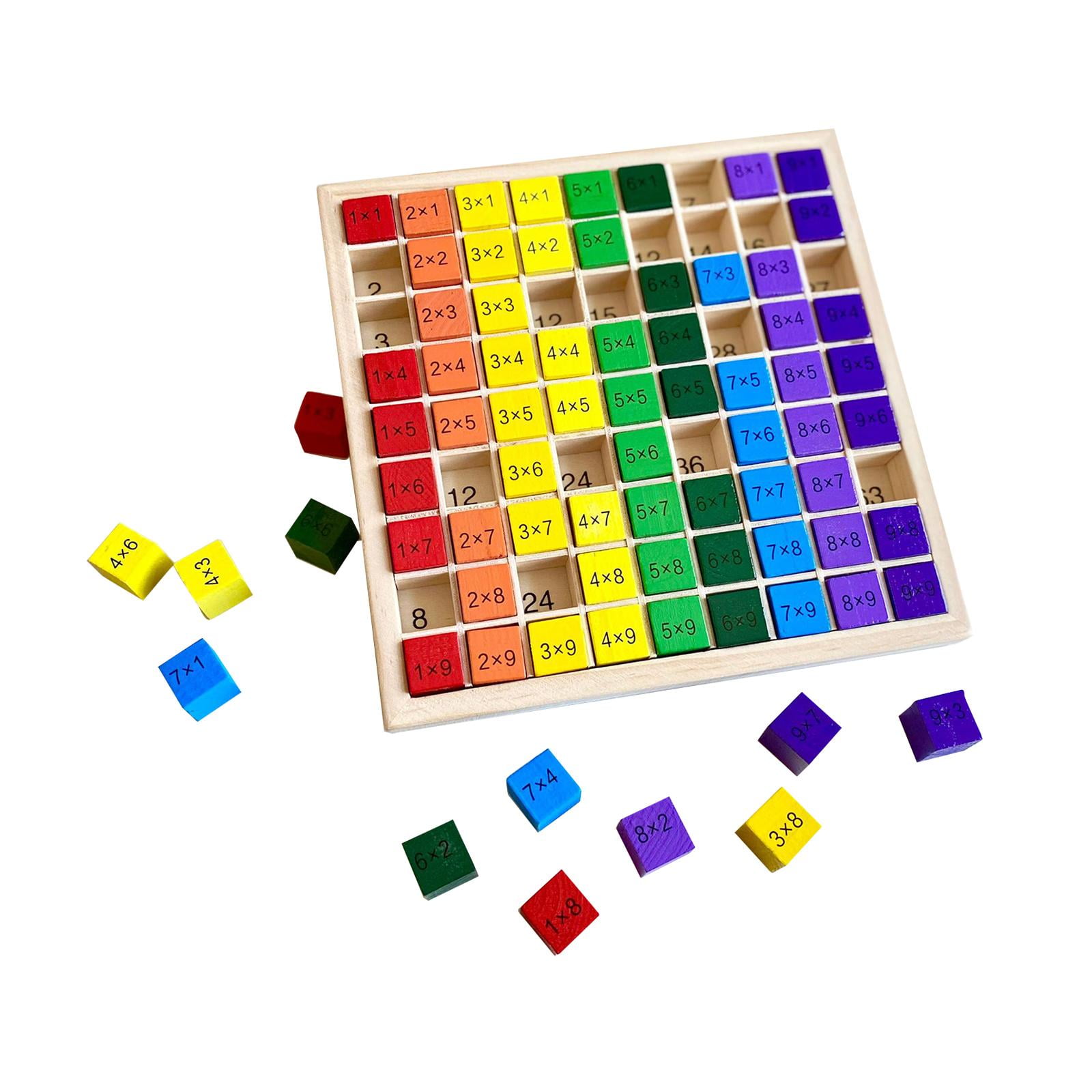 Magideal - Tablero De Multiplicación De Arcoíris Montessori, Juguete De Matemáticas, Material De Enseñanza, Rompecabezas Para Niñas, Niños, Escuela En Casa, Chic