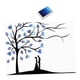 thumbnail image 5 of Lienzo De árbol De Huellas Dactilares Manualidades Versátiles Cumpleaños Bodas Materiales De Arte DIY Azul, 5 of 5