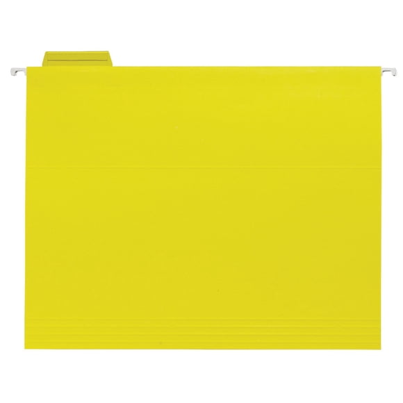 Carpetas colgantes para archivos escolares, tamaño carta inteligente, color amarillo, paquete de 25