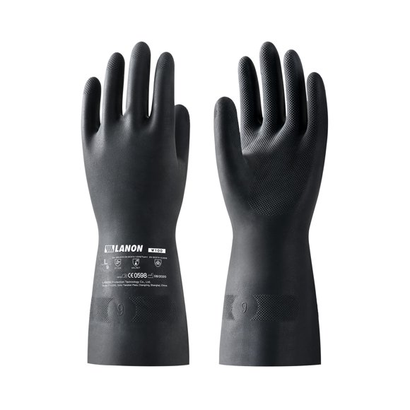 Guantes LANON Protection de caucho químico, talla grande