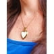 thumbnail image 3 of Relicario Corazon Nacar Cadena Guardafoto Chapado En Oro 18k, 3 of 3