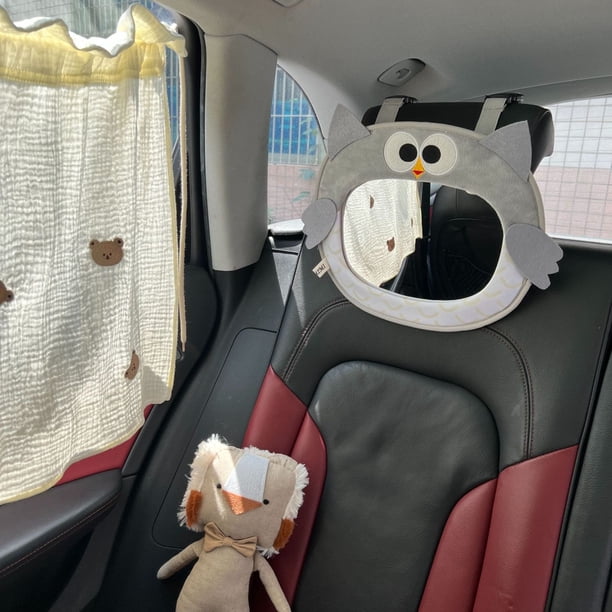 Cute Owl Observation Mirror Cartoon Animal Basket Observation Mirror Baby Safety Seat Car Mirror