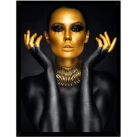 Genérico - Cuadro Decorativo Mujer Artistico 3 Medidas 30X40 Cm