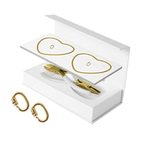 Ioensy - Kit De Pulseras Permanentes Con Cierre De Seguridad. Kit Romántico Para Hacer Pulseras Diy. 1 Par Dorado.