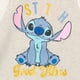 thumbnail image 5 of Sudadera Disney Lilo & Stitch de piel polar para niñas grandes, blanca, 5 of 6