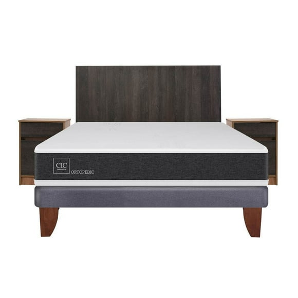 Cama Europea Europea New Ortopedic 2P Bn Espresso S 2 Plaza Base Normal