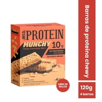 Barra Munchy Chocolate Maní 4 Un 120 G Wild Protein
