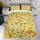 thumbnail image 4 of Gudetama Huevo Perezoso Conjunto de sábanas temático, trío de piezas, cómodo y amigable con la piel, diseño único, regalo de decoración para el hogar para familiares, amigos y fans,173cm *218cm, 4 of 6