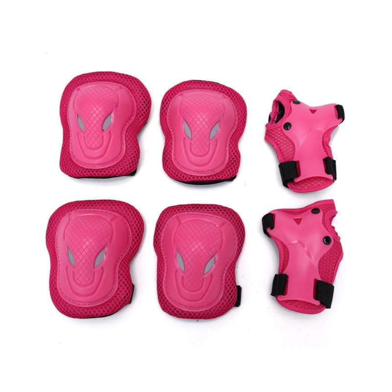 Babyluna - Kit Protección Niños Bicicleta Patinaje Antigolpes Rosado