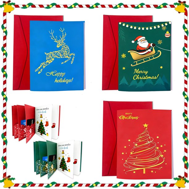 Porta dinero navideño para efectivo, libretas de tarjetas de regalo para adultos, regalo navideño