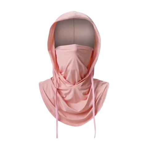 Magideal - Máscara De Protección Solar Mascarilla De Cubierta De Cuello Transpirable Cómodo Bufanda De Polaina De Cuello Transpirable Para Acampar Deportes Rosa