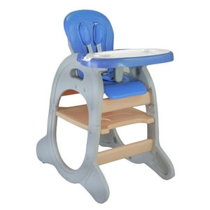 Silla De Comer Para Bebe 2 En 1 (Silla + Mesa) Celeste