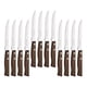 thumbnail image 1 of Pack 12 Cuchillos Mango Madera Cubiertos Madera Asado, 1 of 2