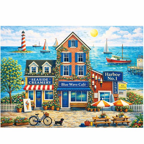 PUZZLES BenBen 500 piezas – Pueblo costero con puerto